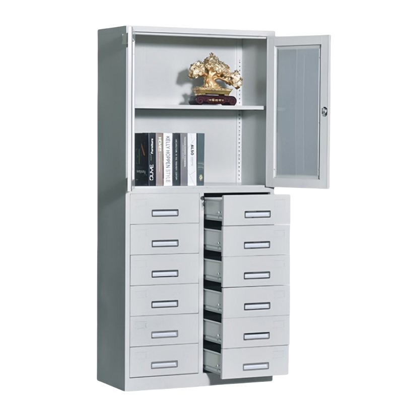 芙首泰办公文件柜2门12抽850*390*1800mm台高清大图