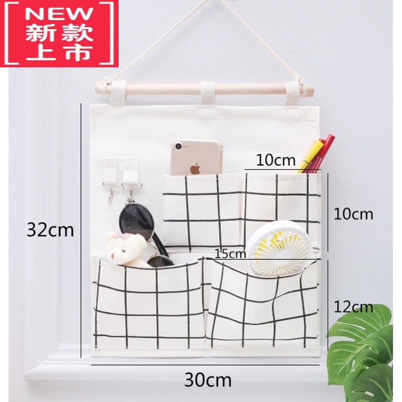 可莉允挂墙收纳袋置物墙上壁挂收纳挂袋悬墙挂式挂袋床头小号饰品门后图片