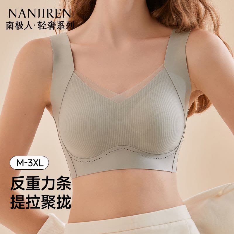 南极人内衣女小胸聚拢收副乳防下垂无痕背心式文胸2025新款春夏季图片