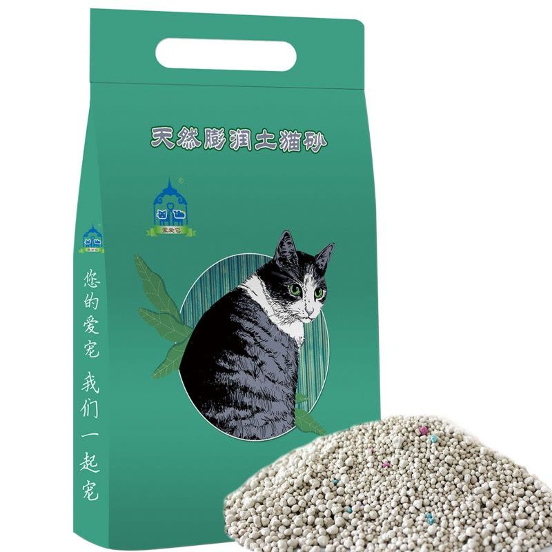 膨润土猫砂10公斤结团低尘猫沙20斤10kg猫咪用品图片