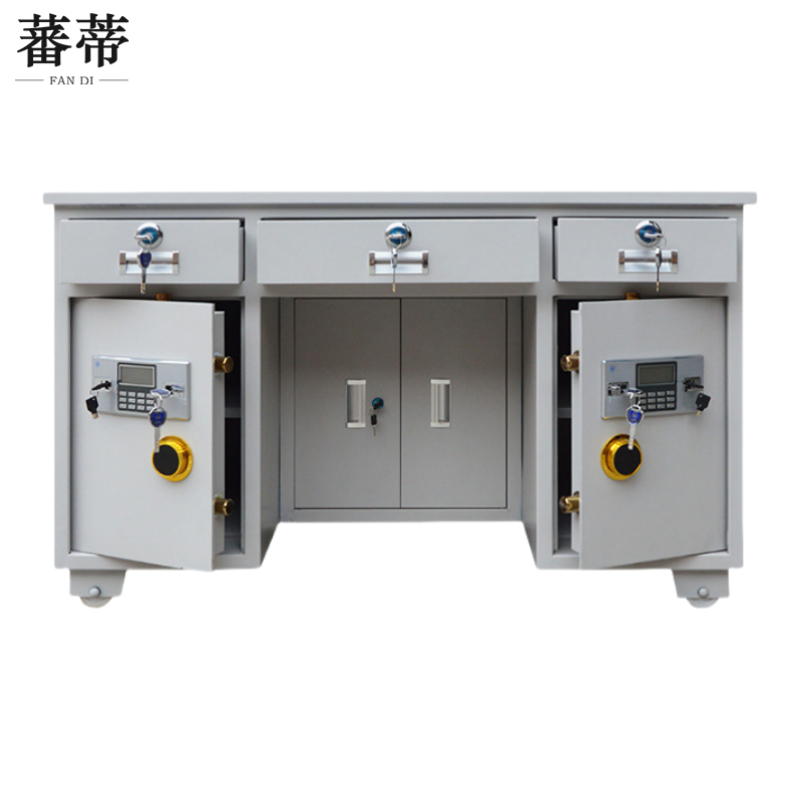蕃蒂电子保险桌1.3米双柜 张高清大图