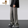 YANXU灯芯绒休闲长裤男士新款垂感直筒拖地宽松潮牌流男生卫裤子