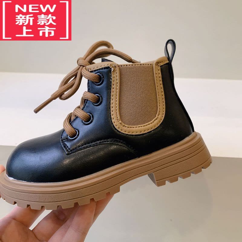 可莉允儿童马丁靴男2022秋冬新款英伦风女童靴子男童宝宝短靴单靴潮图片