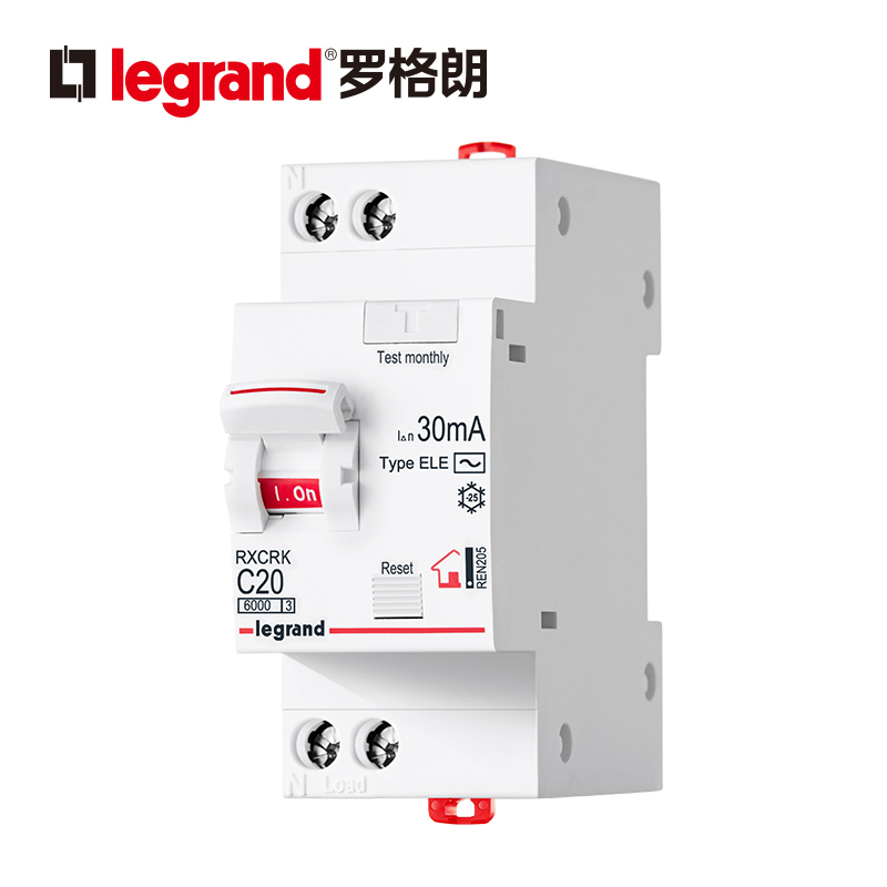 罗格朗Legrand断路器1P+NC20A漏电保护空气开关空开开关小型家用总开关真空断路器漏电保护器
