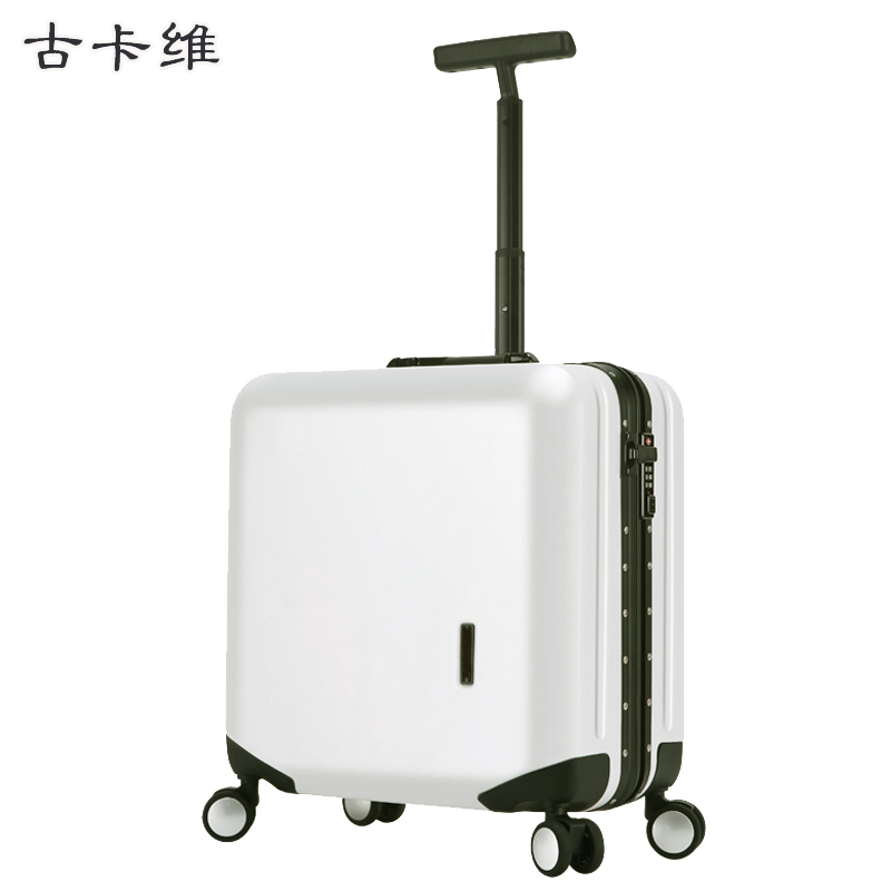 古卡维 子母登机箱 白色18寸铝框款6009TA高清大图