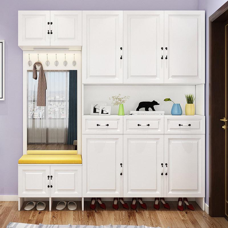 森美人鞋柜家用口玄关柜简约现代厅柜大容量鞋架进入户衣帽柜鞋柜视频