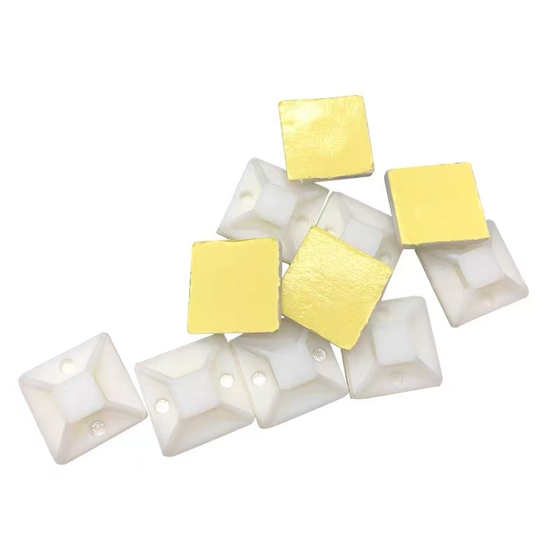 众慧创安 扎带固定底座 扎带固定座 吸盘 自粘式固定片 25*25mm 个高清大图