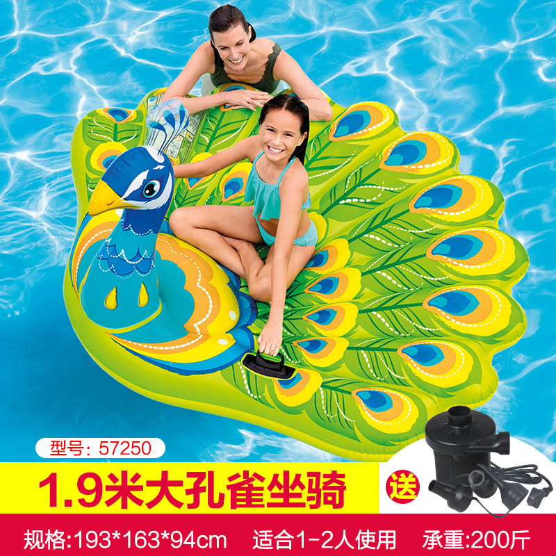 INTEX独角兽游泳圈成人充气玩具浮排浮床加厚火烈鸟水上儿童坐骑