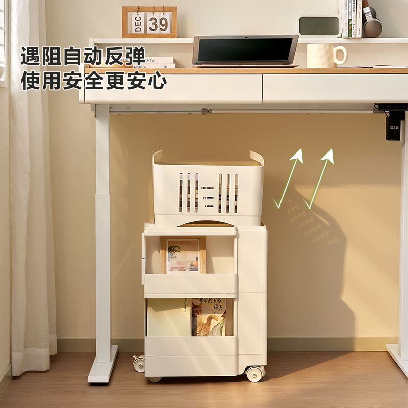 全友家居原木风电动升降桌办公电脑桌带抽屉储物书房学习书桌图片