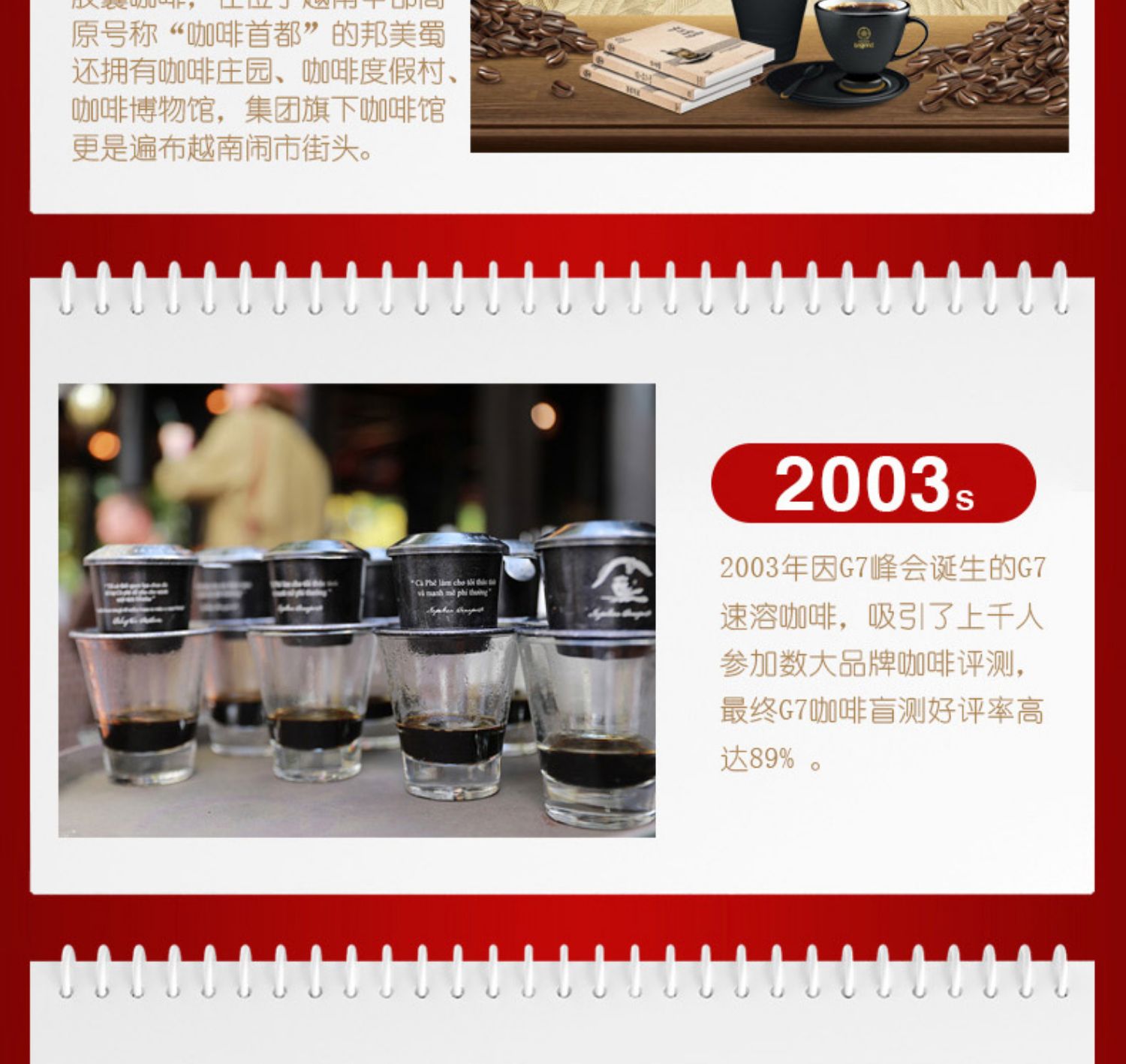 越南进口中原三合一原味g7速溶咖啡100条咖啡粉官方旗舰店提神