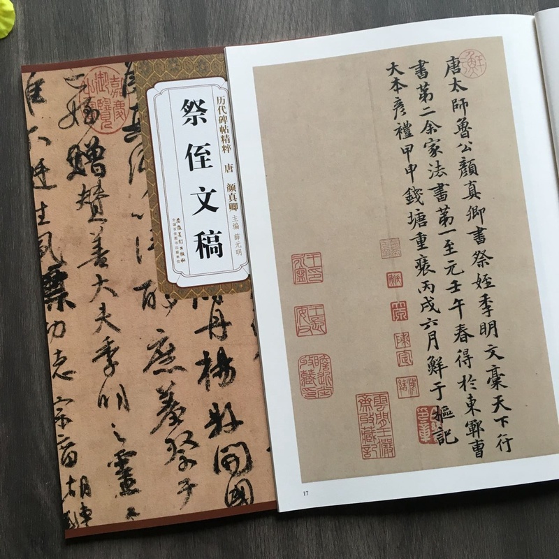唐颜真卿祭侄文稿 (行书) 薛元明 历代碑帖精粹 简体旁注 原碑原拓 毛笔字帖碑帖 新华书店正版书籍 安徽美术出版社高清大图