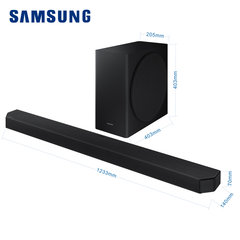 三星SAMSUNG HW-Q700C 物理3.1.2CH杜比全景声回音壁电视投影音响音箱