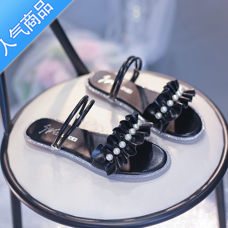 SUNTEK罗马凉鞋女夏外穿2023年新款仙女风学生凉拖鞋两穿低跟平底鞋沙滩高清大图