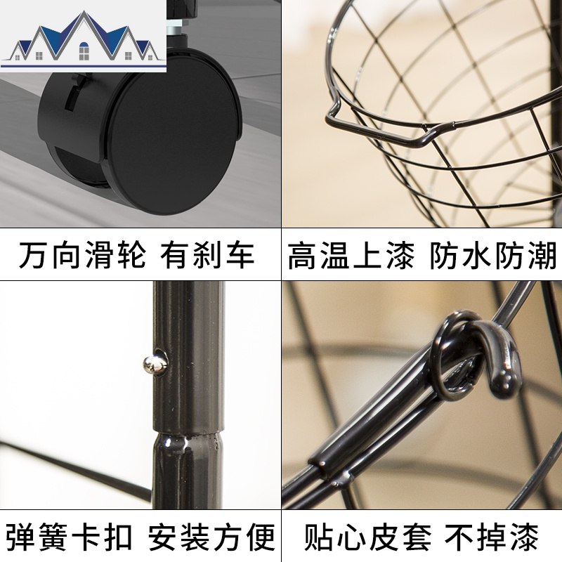 北欧铁艺脏衣篮置物架分类多层脏衣篓收纳洗衣篮子筐子衣服娄家用 三维工匠收纳篮高清大图