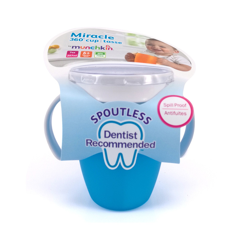 MUNCHKIN满趣健7盎士360度防漏洒带把手学饮杯高清大图