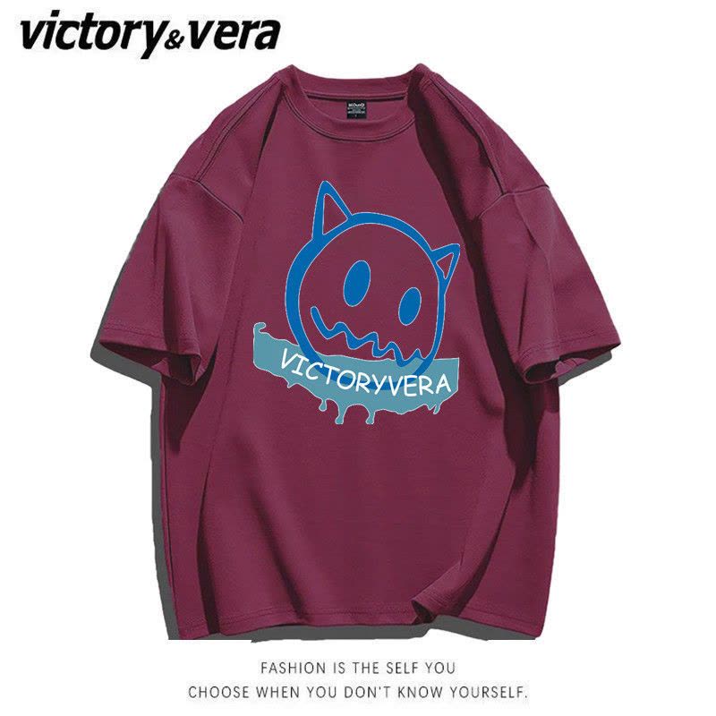 VICTORYVERA圆领短袖t恤女韩版宽松ins国潮牌美式复古印花上衣夏图片