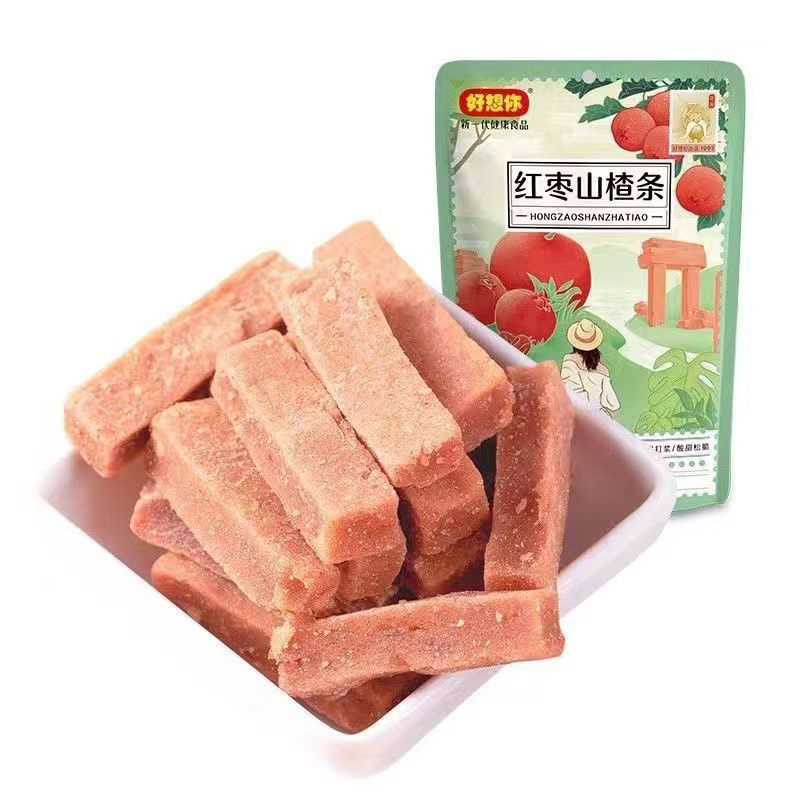 好想你红枣山楂条酸甜松脆装野炊居家零食小吃蜜饯红枣山楂条160g*3袋