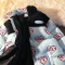 BaLuoShangJew4room2020年新款可爱软妹天蓝色面包服oversize爱心棉服男外套棉衣