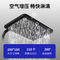 浪鲸卫浴ssww淋浴花洒喷头套装卫生间浴室精铜龙头挂墙式多出水带升降增压花洒大顶圆形喷沐浴套装13003