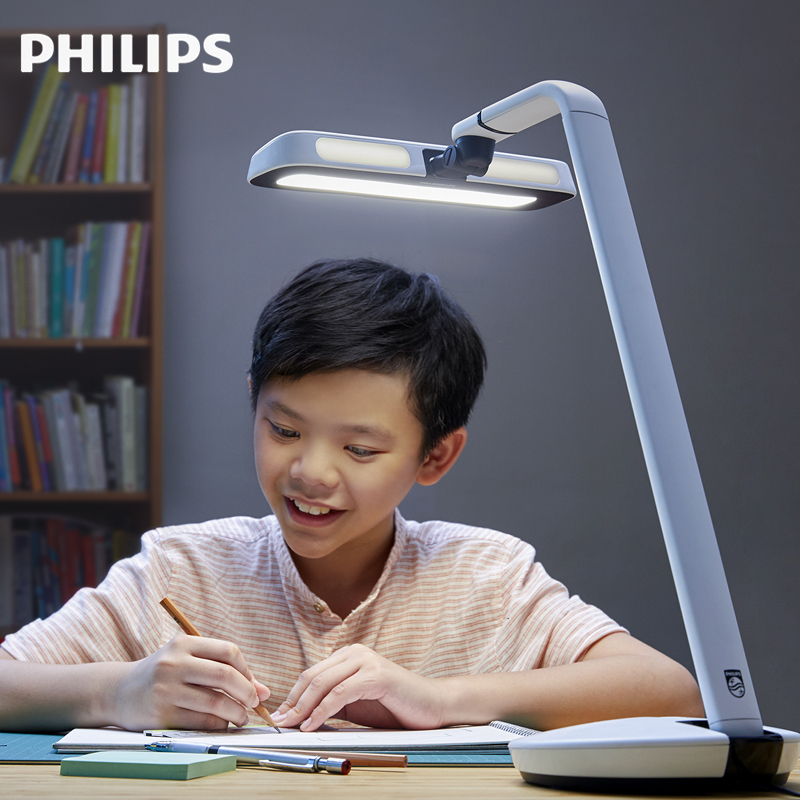 飞利浦led护眼台灯学习灯大小学生儿童护眼灯保视力床头台灯自然光(3300-5000K)5-9W philips台灯轩扬