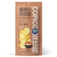 可比克纯切薯片酱香烧烤味零食休闲食品90g立袋装