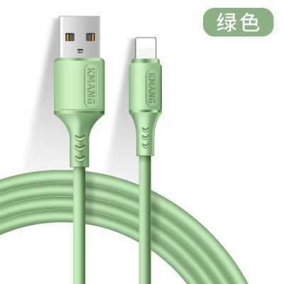 适用苹果数据线7/5/11/8plus通用冲iPhone手机充电线ipad快充加长 0.25米[一年质保] 抹茶绿[2条