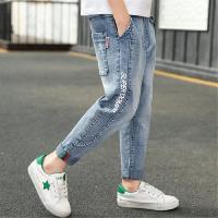 童装中大童弹力牛仔裤春秋款童裤男童装长裤子韩版修身潮2019新款 莎丞
