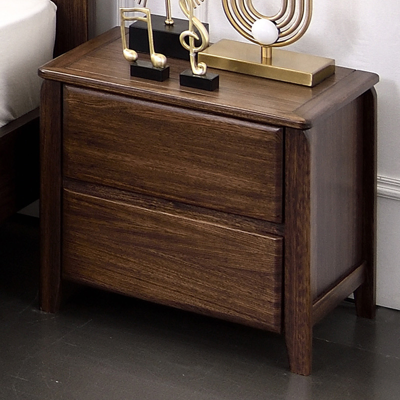 梵宜床头柜实木床头柜乌金木小柜子床柜储物柜简约卧室精品家具m02