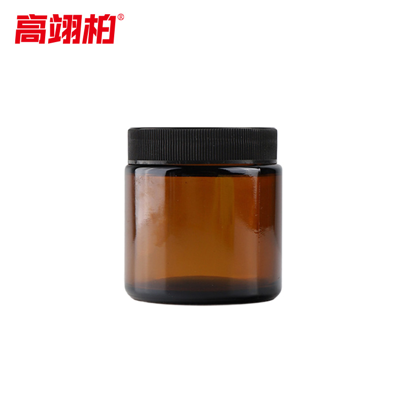 高翊柏 33010764 棕色土壤采样瓶 100ml+PE盖垫 广口瓶 户外玻璃取样瓶 直口样品瓶