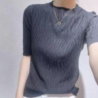 雅馨季[服饰专享]针织衫女内搭半高领网红上衣2021年秋冬季新款半袖套头打底毛衣女A127