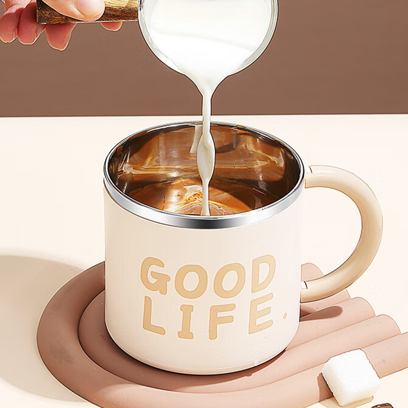 MAXCOOK美厨马克杯304不锈钢双层加厚耐用MCB3185高清大图