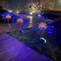 太阳能烟花灯铜线蒲公英彩灯闪灯户外防水庭院花园装饰家用氛围灯经久耐用时尚美观高端大气