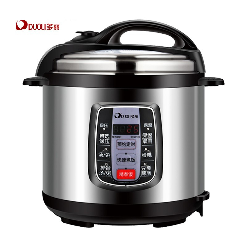 多丽 YBW40-80(4A6) 电压力锅家用加厚内胆双胆电脑多功能电饭锅 5L 银色 单位:台