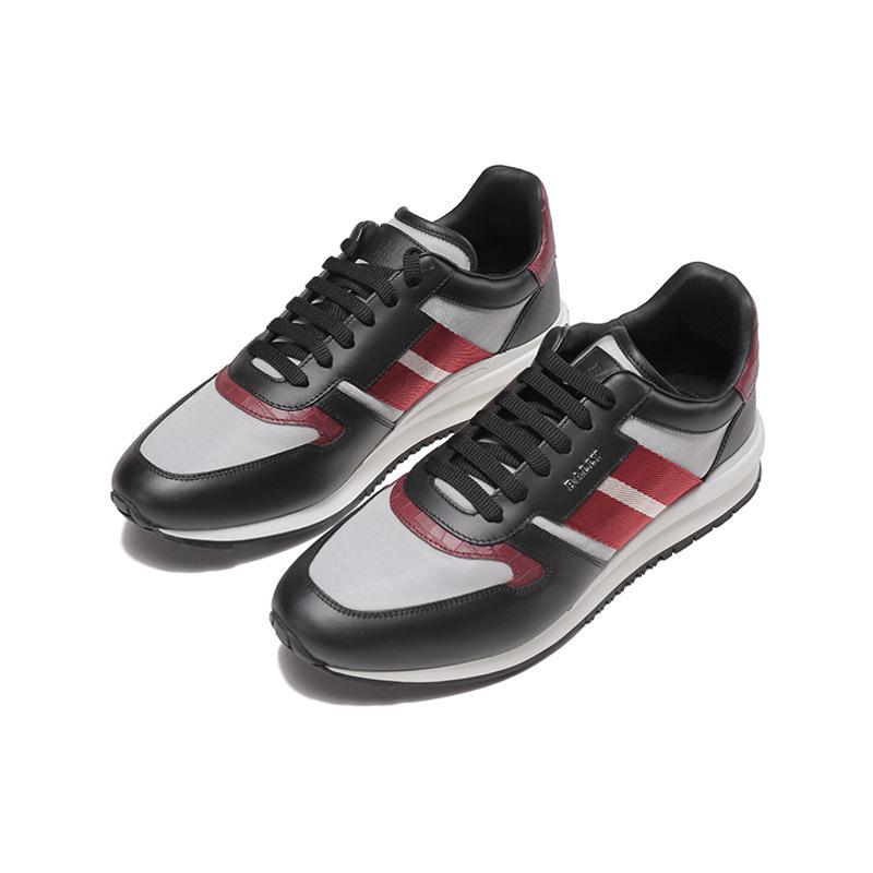 巴利bally男士织物配皮系带休闲运动鞋astartc