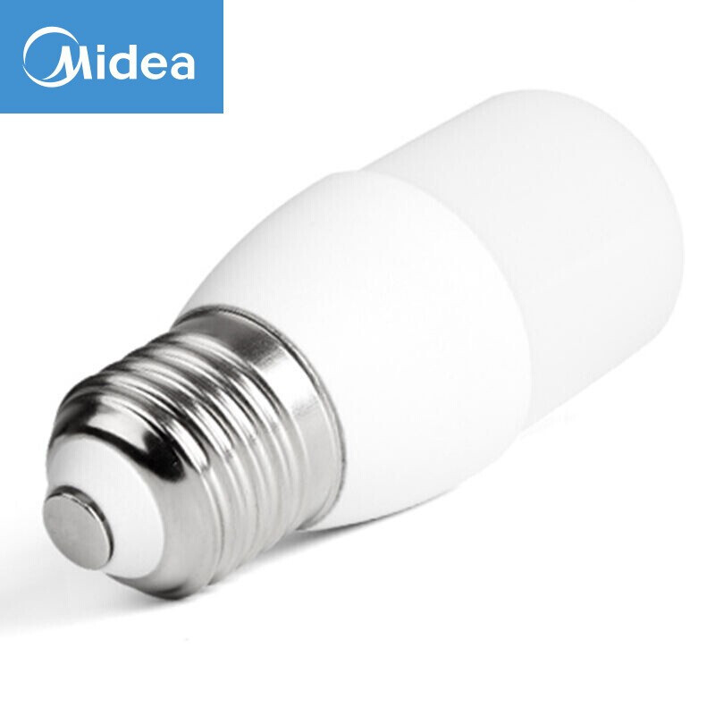 美的(Midea)led灯泡球泡光源E27大螺口柱型泡柱泡柱形5700K日光色玄关过道壁灯 单只/正白光/5瓦/E27螺