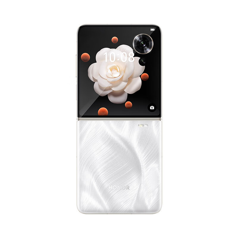荣耀Magic V Flip 12GB+512GB山茶白 5G智能手机 折叠屏手机 4.0英寸大外屏+6.8英寸内屏 单反级写真相机 青海湖电池 5G AI 拍照