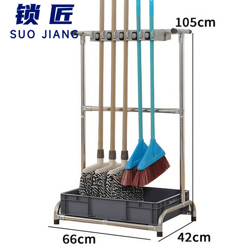 锁匠带轮拖把架图片