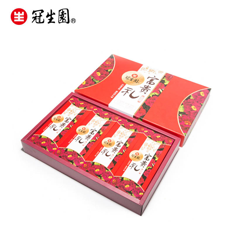上海冠生园富贵礼广式月饼礼盒 8粒720克 浓香豆沙 生牌莲蓉 相思抹茶 香浓椰香