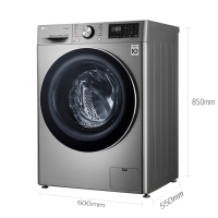 LG洗衣机FY95TX4碳晶银 9.5KG大容量 纤薄机身 蒸汽 人工智能DD变频直驱电机