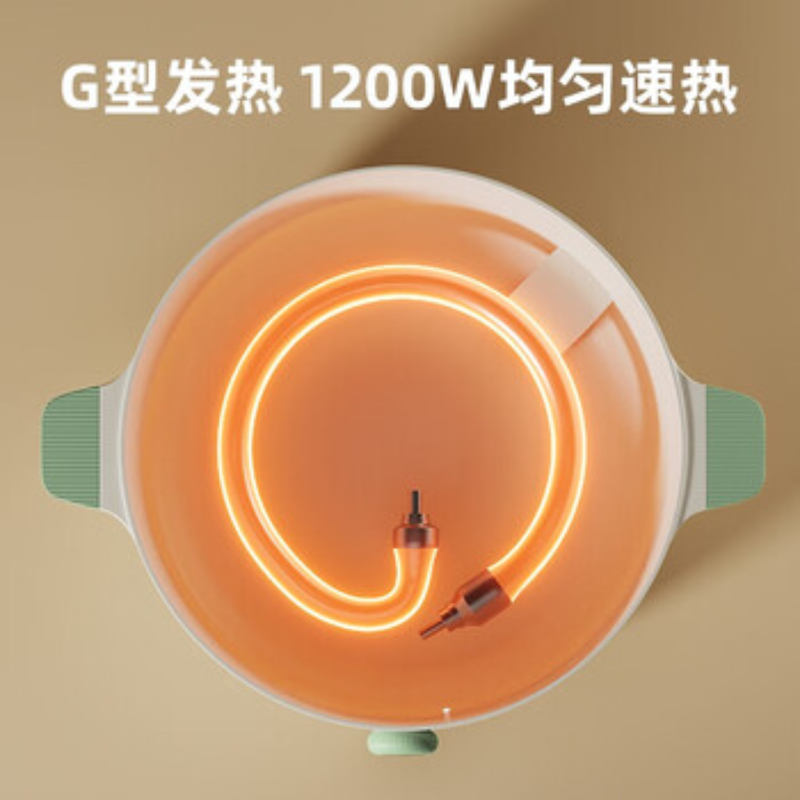 优益(Yoice) 电火锅 家用多功能大容量电煮锅料理锅煮锅炖锅2-6人火锅蒸煮一体式专用锅+蒸笼高清大图