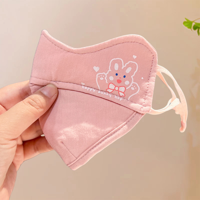 奥特曼口罩儿童口罩冬季宝宝防风男女童纯棉厚保暖面罩透气可水 1#C加厚护眼角1个-深粉（鼻处隐形开口透气）