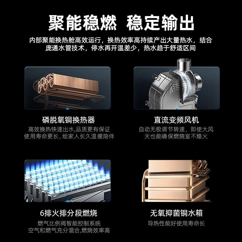 欢呼好太太 16升燃气热水器 三档变升智能支持恒温 家用强排式热水器16L大容量WTR16L(天然气)自行安装图片