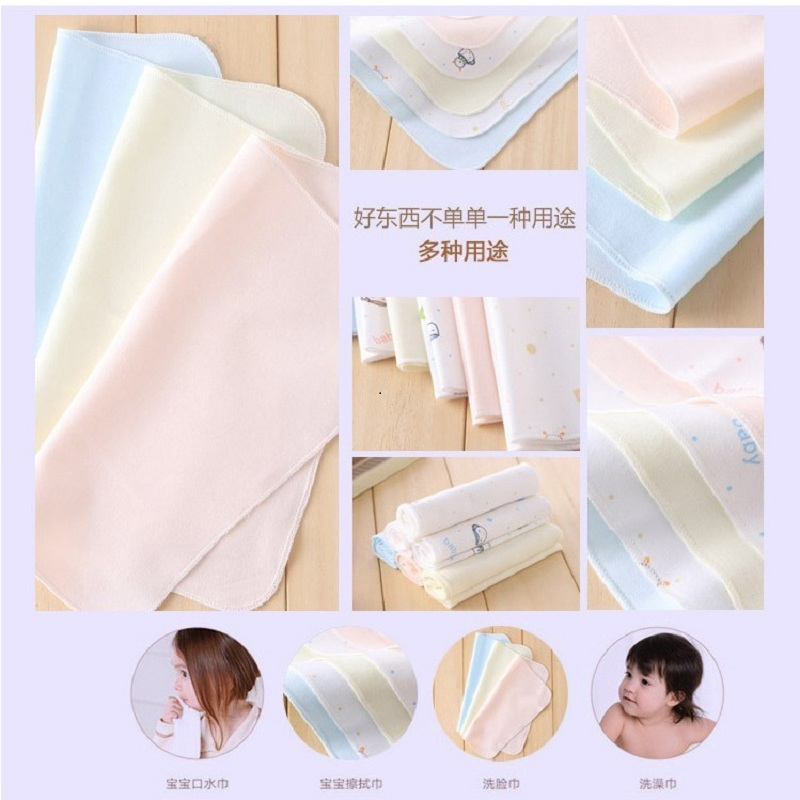 宝宝手帕婴儿口水巾儿童洗脸擦汗毛巾柔软纯棉新生儿方巾手绢