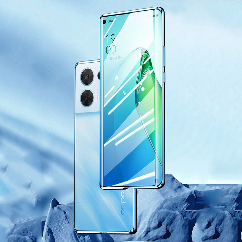 可波oppo reno8/8pro/pro+手机壳磁吸带卡扣金属双面全包保护套防摔