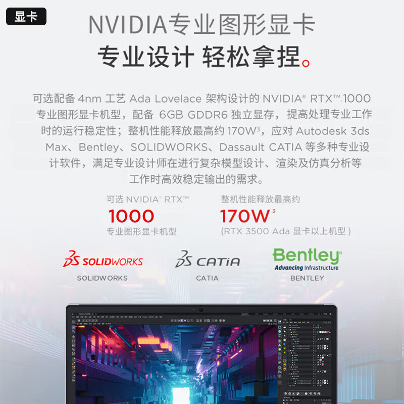 联想笔记本电脑ThinkPad P16 (05CD) 英特尔酷睿i7 16英寸高性能轻薄设计师工作站i7-13700HX 16G 1TB RTXA1000 6G 2.5K超清