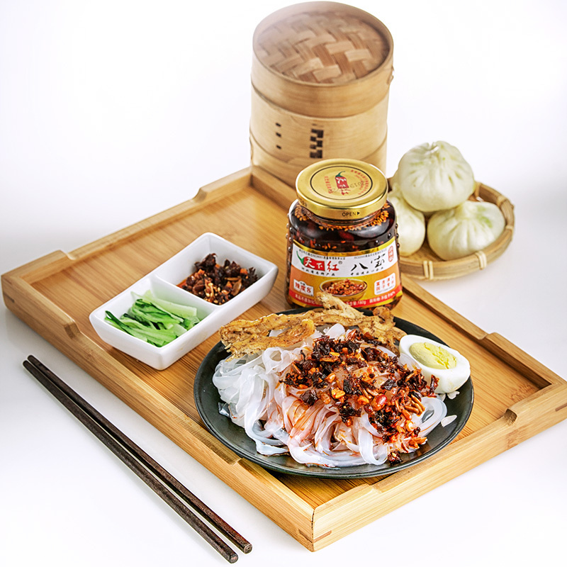 [中华特色]河北供销馆 天下红 八宝油辣酱180g*2瓶装 坚果仁拌饭拌面辣椒酱火锅蘸酱 邯郸鸡泽特产