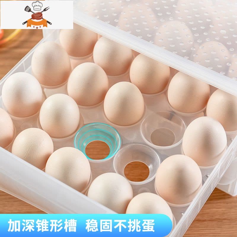 敬平冰箱透明鸡蛋抽屉式收纳盒器多层装冻饺子盒食品保鲜专用托盘架保鲜盒图片
