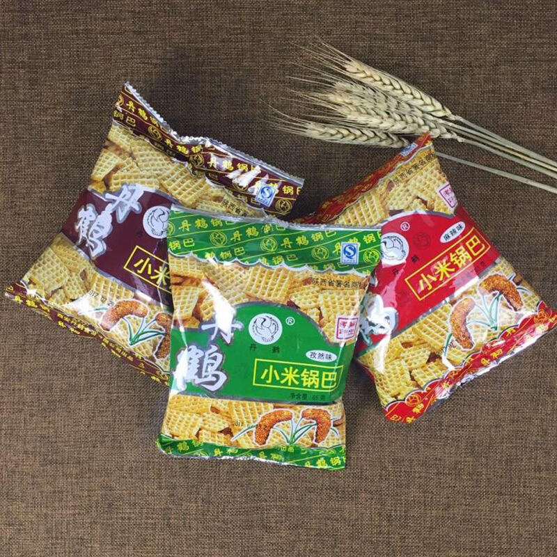 丹鹤 陕西西安特产小米锅巴 零食锅巴 膨化食品 孜然味65g*5包