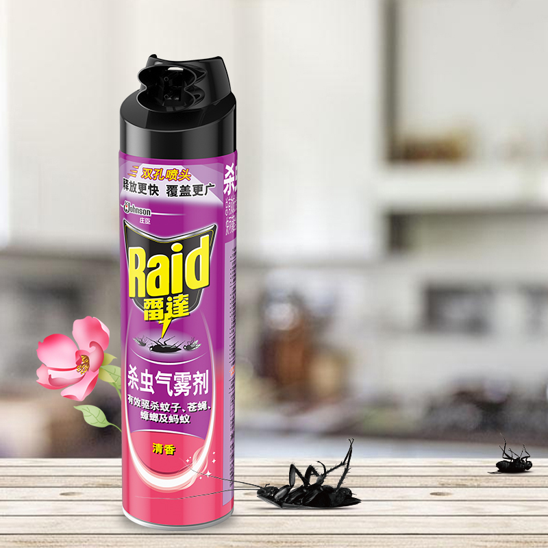 雷达杀虫气雾剂600ml 清香杀灭蟑螂蚊子苍蝇蚂蚁杀虫剂高清大图