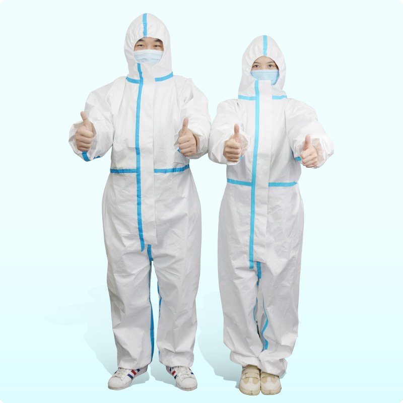 (医用防护服1套+脚套1+眼罩1+手套1+口罩10只)防疫医用灭菌防护服一次性医护人员医疗连体全身式坐飞机隔离衣服